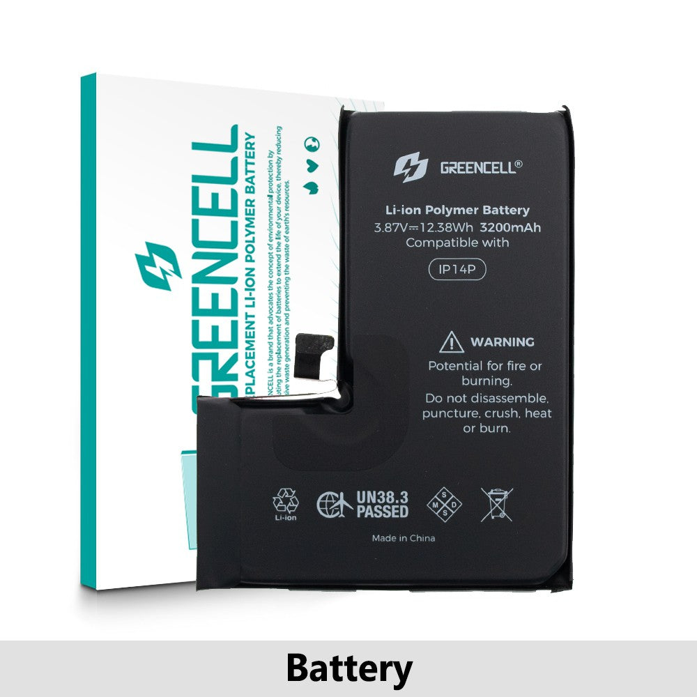 iPhone 14 Pro Replacement Battery with Adhesive Strips 3200mAh iPhone 14 Pro Replacement Battery with Adhesive Strips 3200mAh